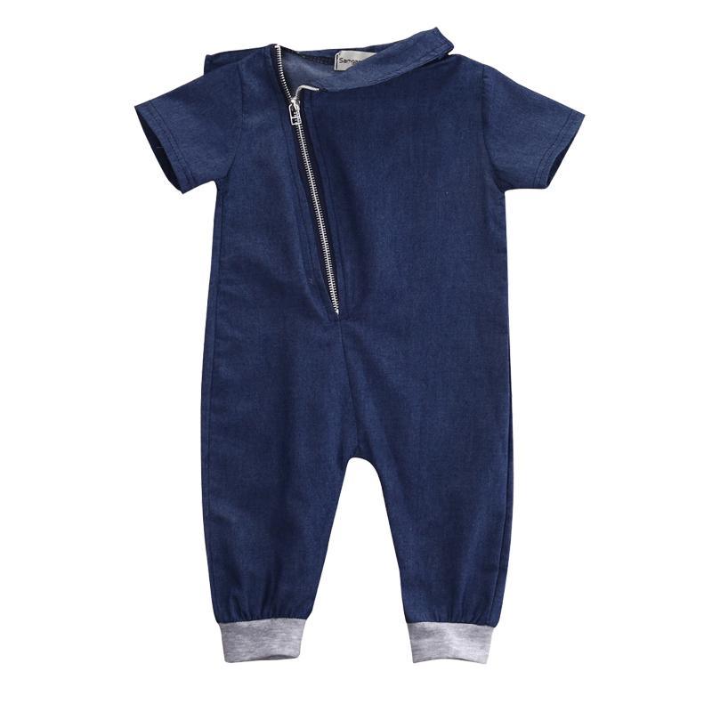 New Denim Baby Boys Short Sleeve Romper Jumpsuit Clothing