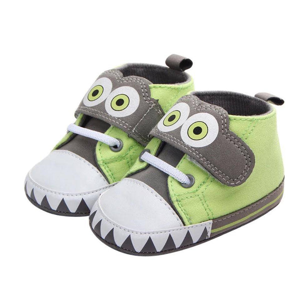 New Fashion Baby Boys Sneakers Eyes Shoes Green