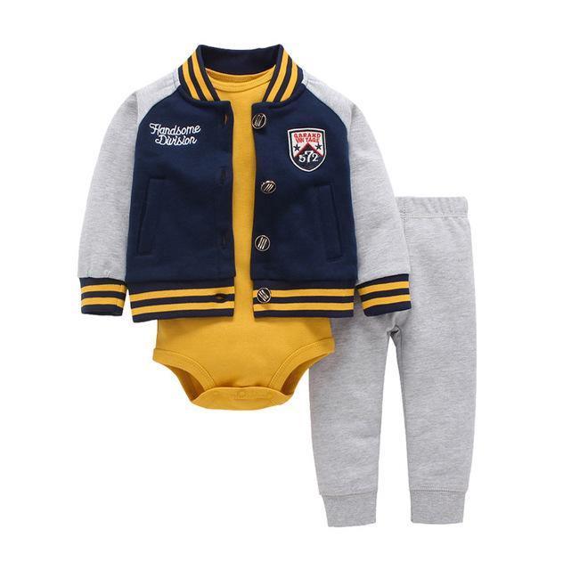 New baby boy girl stripes pink pant+white romper clothes Yellow Blue