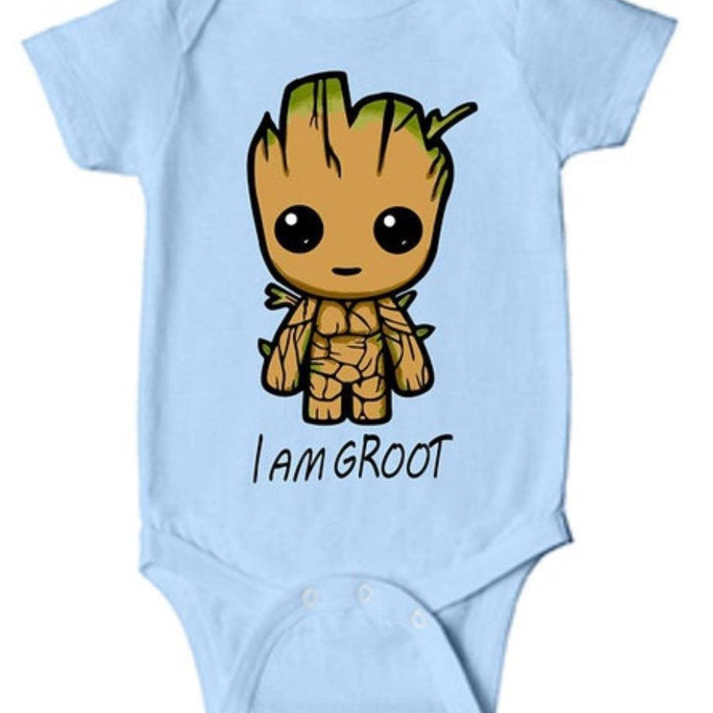 Newborn Babies I Am Groot Romper Jumpsuit Clothes Blue