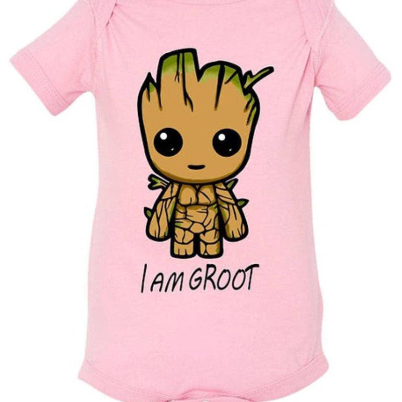 Newborn Babies I Am Groot Romper Jumpsuit Clothes Pink