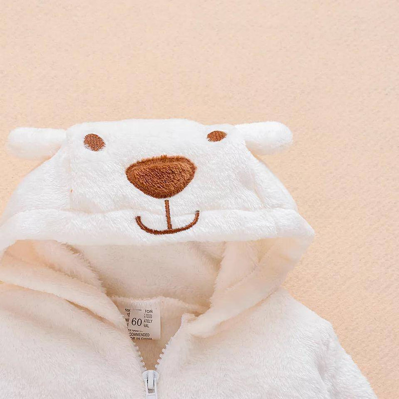 Newborn Baby Bear Hoodies Zipper Romper
