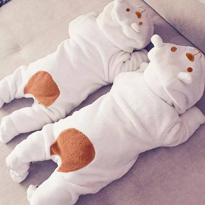 Newborn Baby Bear Hoodies Zipper Romper