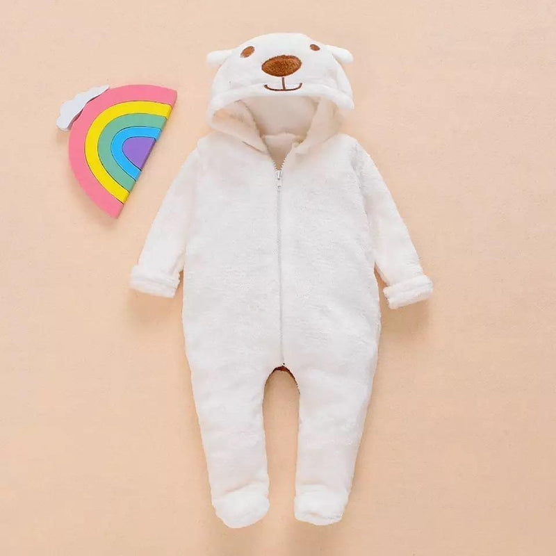 Newborn Baby Bear Hoodies Zipper Romper