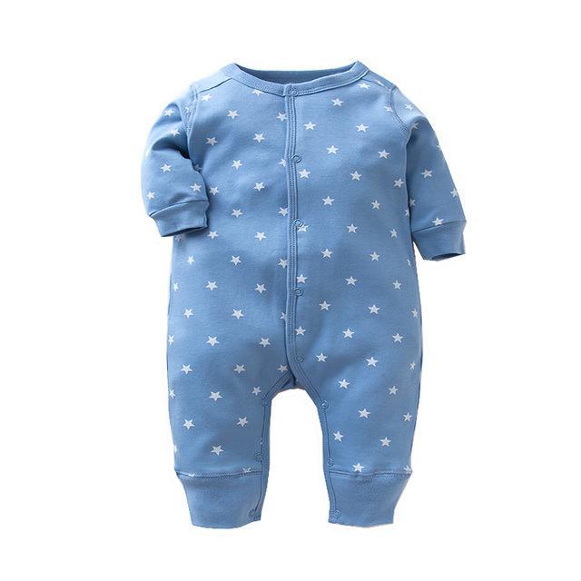 Newborn Baby Boy Girl Cartoon Car Romper Blue