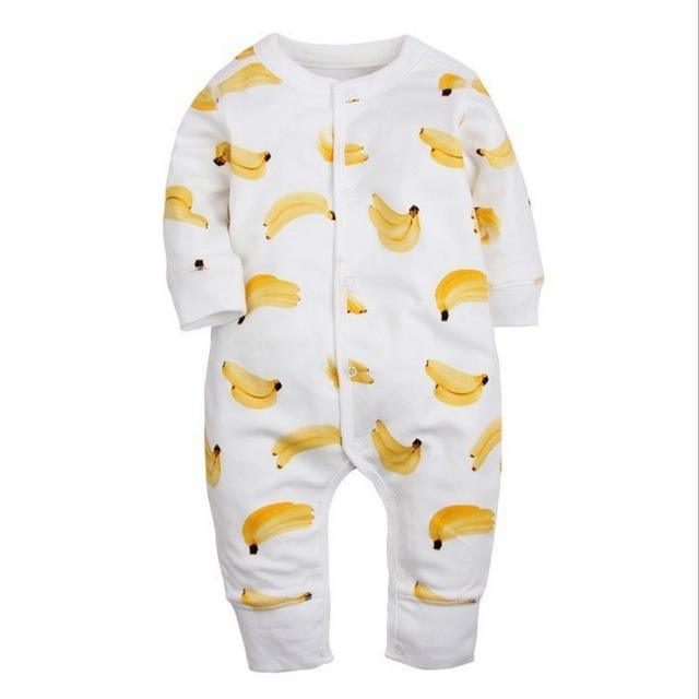 Newborn Baby Boy Girl Cartoon Car Romper White Yellow