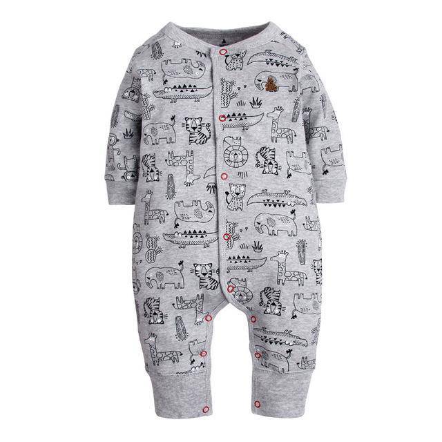 Newborn Baby Boy Girl Cartoon Car Romper Red Grey