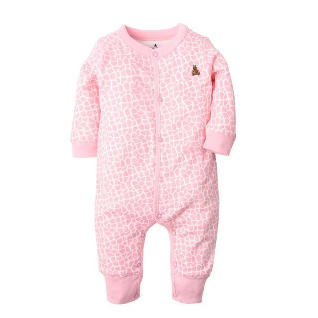 Newborn Baby Boy Girl Cartoon Car Romper Pink