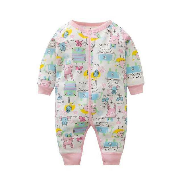 Newborn Baby Boy Girl Cartoon Car Romper Pink Yellow