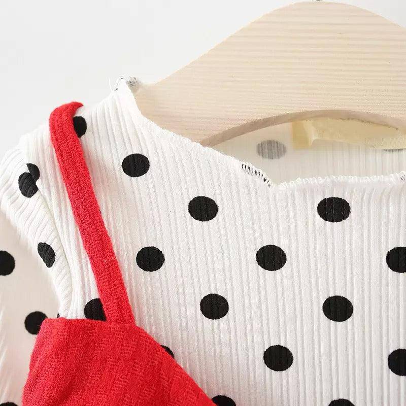 Newborn Baby Girl Dot Bowknot Dress