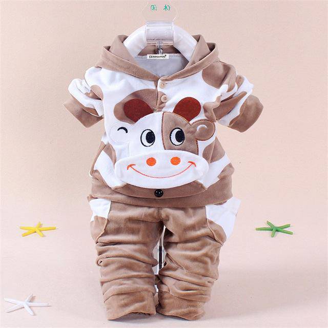 Newborn Baby Girl Sets Polka Dot Outfit Clothes Brown