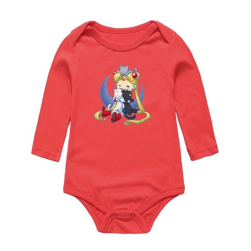 Newborn Baby Girls Boys Romper Bodysuit Clothes Red