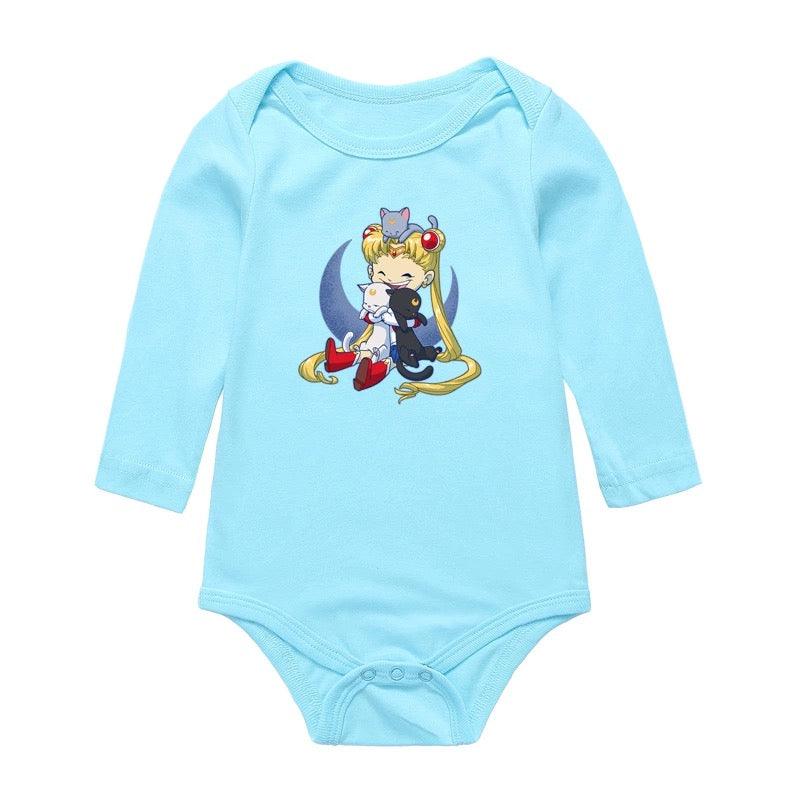Newborn Baby Girls Boys Romper Bodysuit Clothes Blue