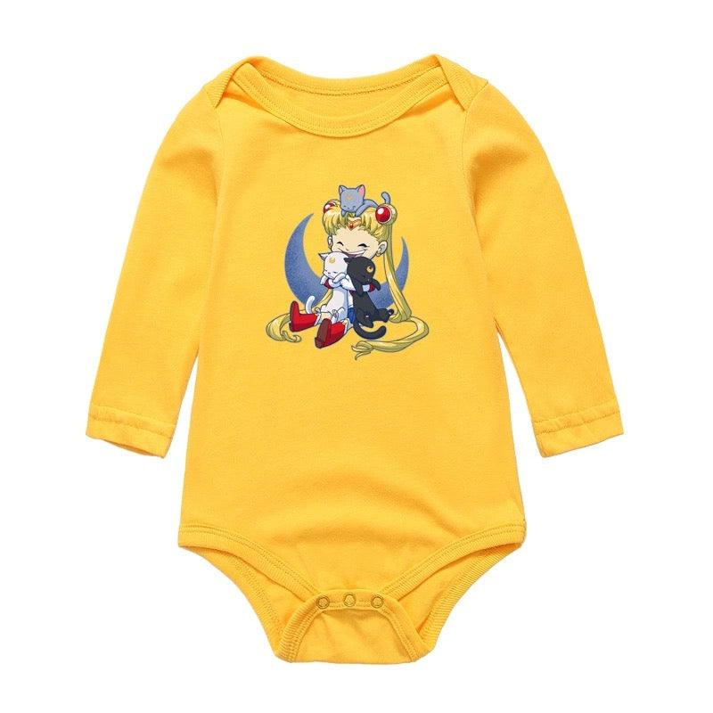 Newborn Baby Girls Boys Romper Bodysuit Clothes Yellow