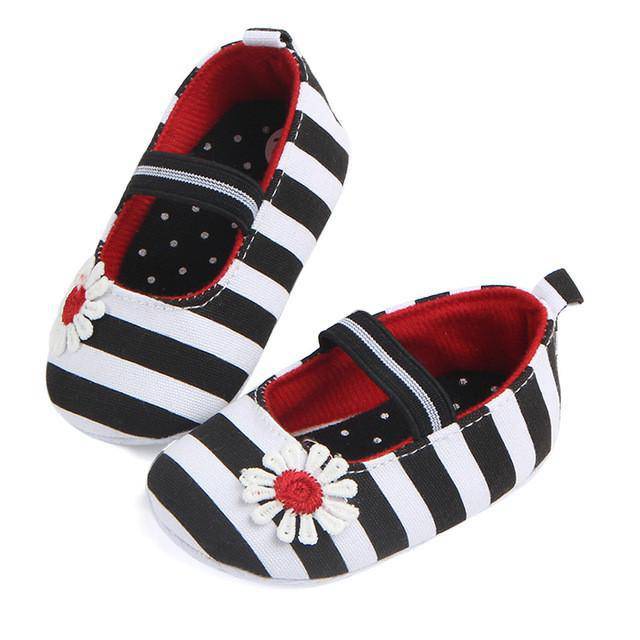Newborn Baby Girls Canvas Solid Shoes Black
