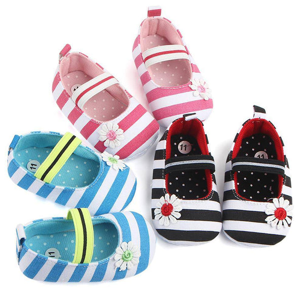 Newborn Baby Girls Canvas Solid Shoes