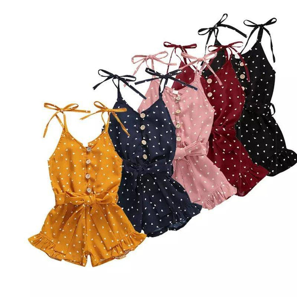 Newborn Baby Girls Strap Jumpsuit