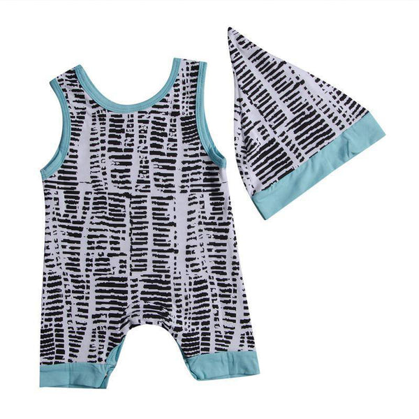 Newborn Baby Summer Romper Unisex Hat