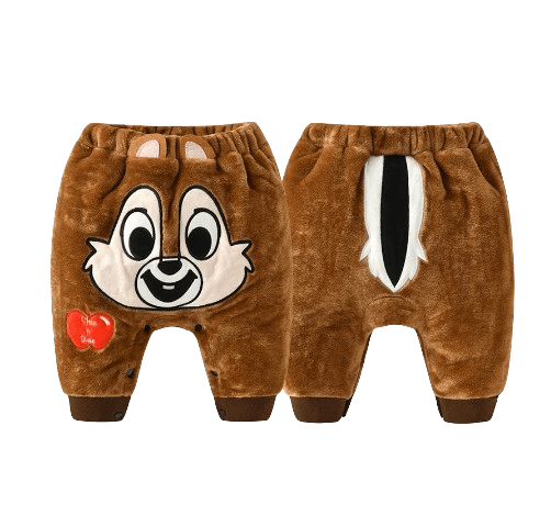 Newborn Warm Thicken Cartoon Nemo Trouser Pants Brown