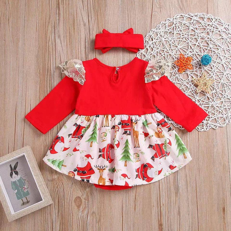 Newborn Christmas Romper Outfit Dress