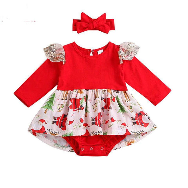 Newborn Christmas Romper Outfit Dress