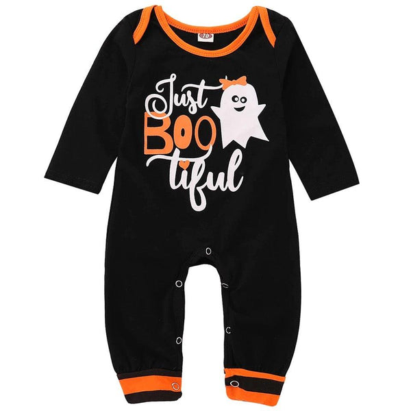 Newborn Girl Boy Romper Long Sleeve Costume Black