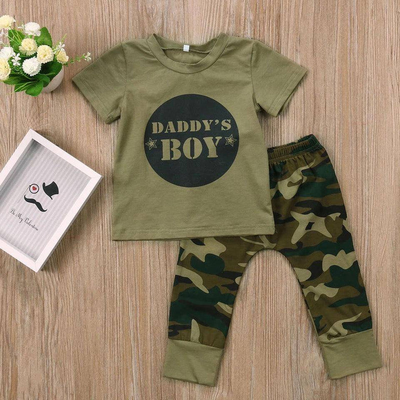 Newborn Tops Camouflage Pants Outfits