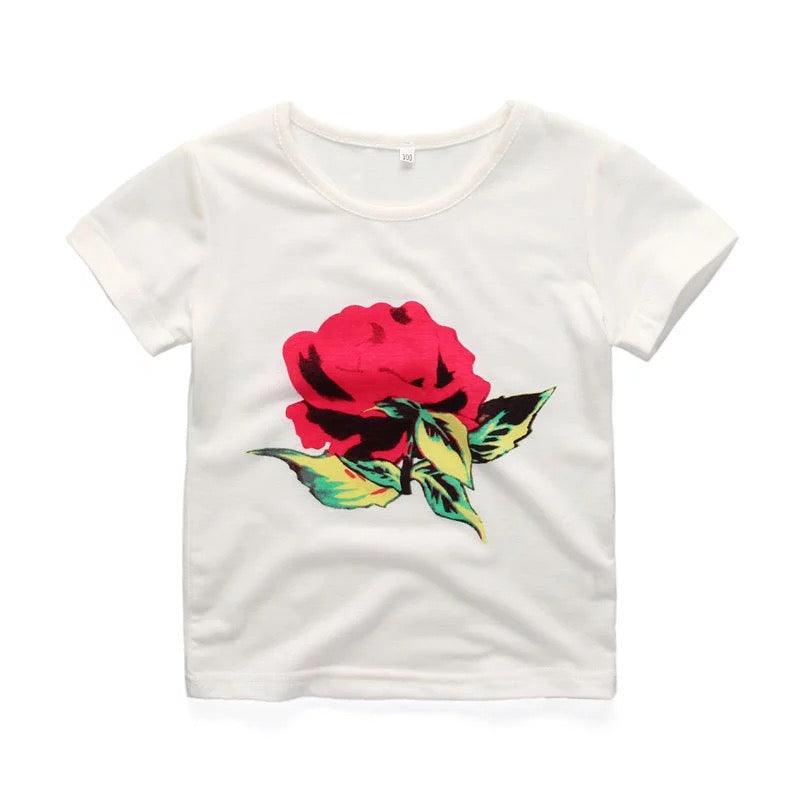 Newest Girls Rose Jacket Top Jeans Clothes