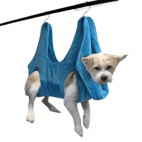 Pet Cat Grooming Hammock Nail Trimming Bath Bag Blue S