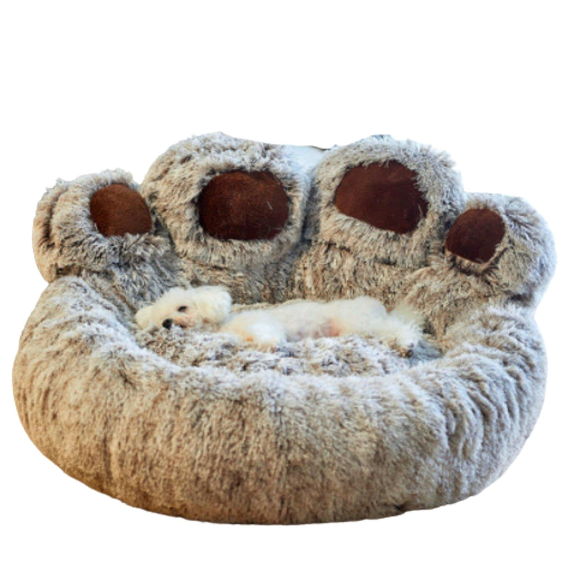 Warm Pet Paw Soft Comfortable Dog Sofa Mattress Light Gray 4 Paws
