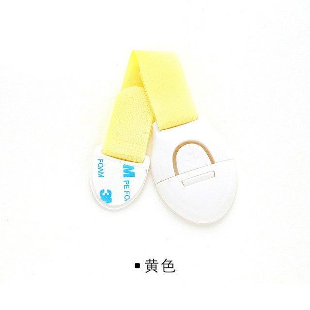 Plastic Children Lock & Straps Safety Lock Protection Yellow