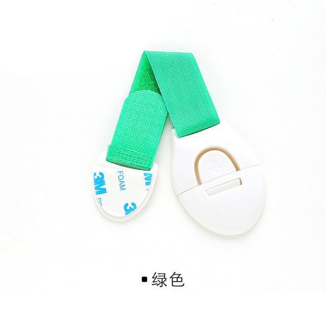 Plastic Children Lock & Straps Safety Lock Protection Light Green