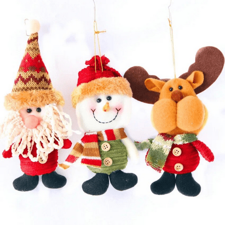 Santa Claus Elk Snowman Plush Christmas Doll Decor Gift Sets