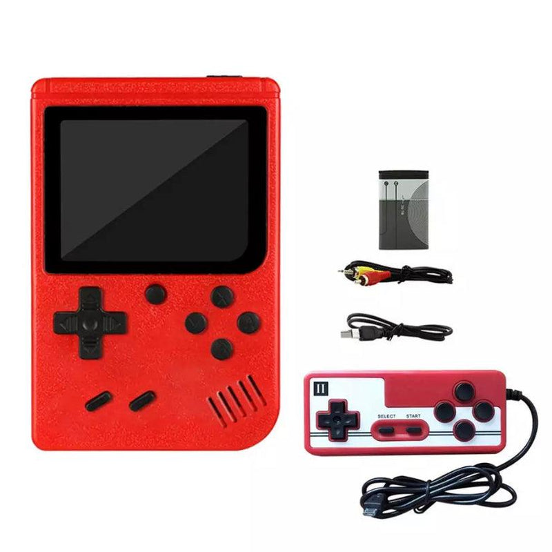 Portable Mini Handheld Retro Classic Video Game Red with red handle