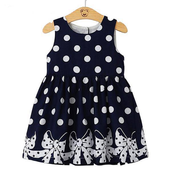 Princess Baby Polka Dot Bow Ball Gown Dress