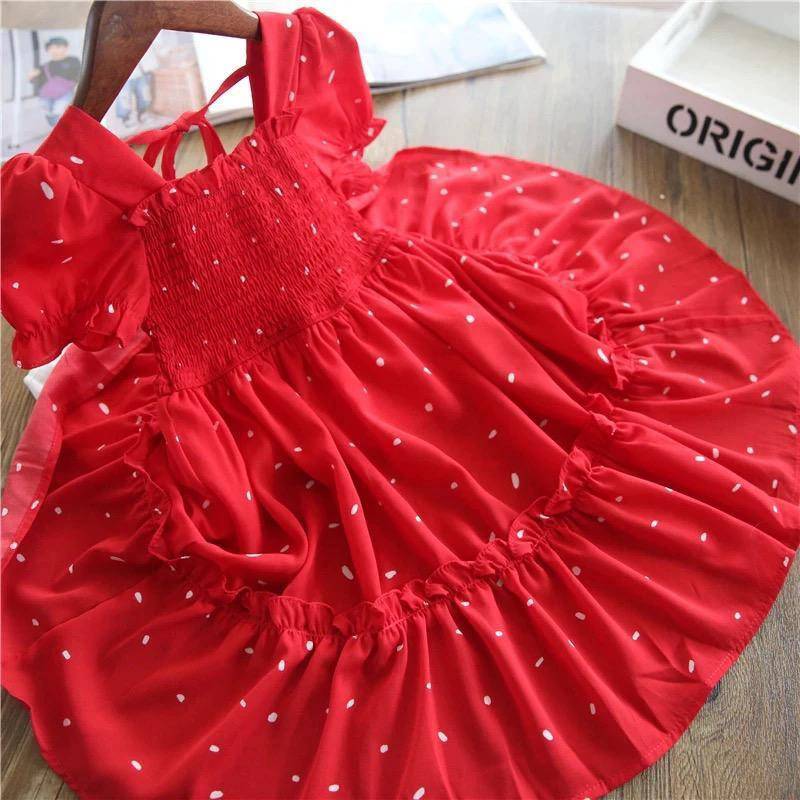 Princess Girls Summer Sundress Fairy Puff Dress