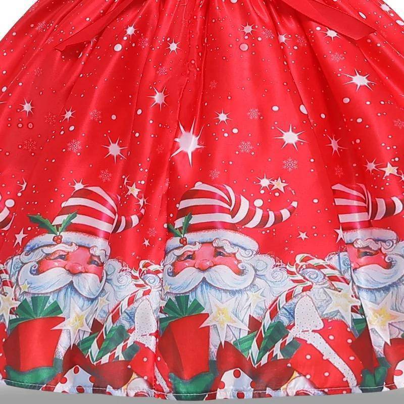 Princess Christmas New Year Santa Claus Snowflake Dress