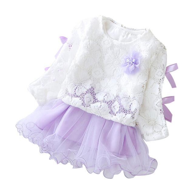 Princess Party Baby Girl Christmas Dress Purple