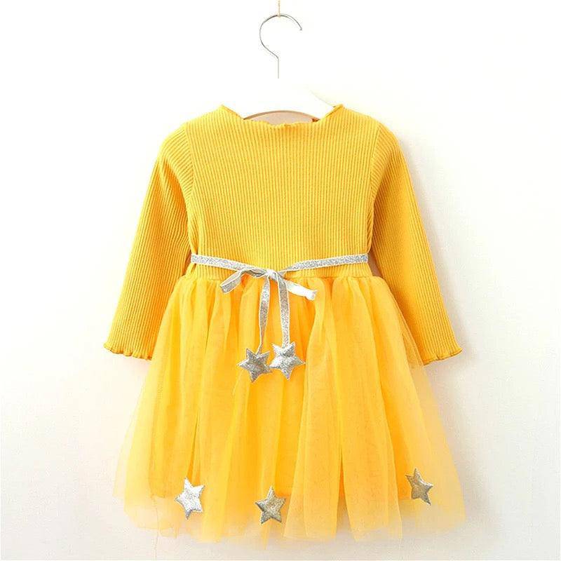 Princess Pentagram Stylish Dresses Yellow