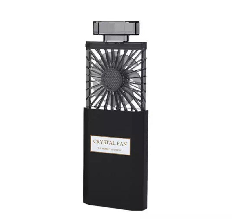 Retractable Portable Hand Held Fan Black