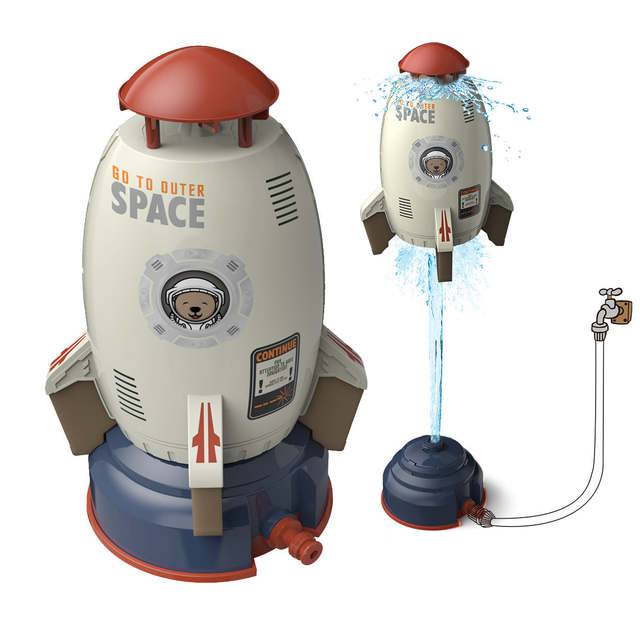 Kids Rocket Sprinkler Launcher Toys Gray