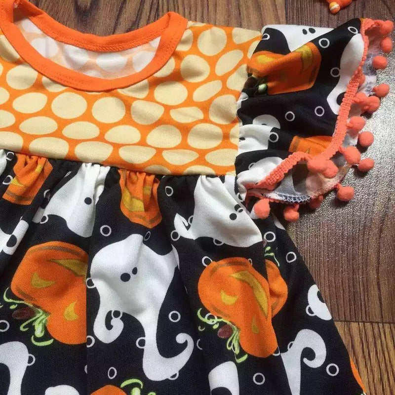 Sets Beautiful Halloween Bow Necklace Dress