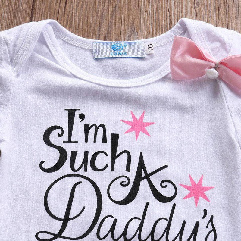 Short Sleeve I'm Such A Daddy Girl Pant Ruffles Bodysuit