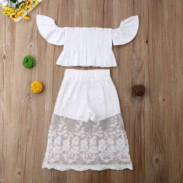Short Sleeve White Top Long Skirt Outfit