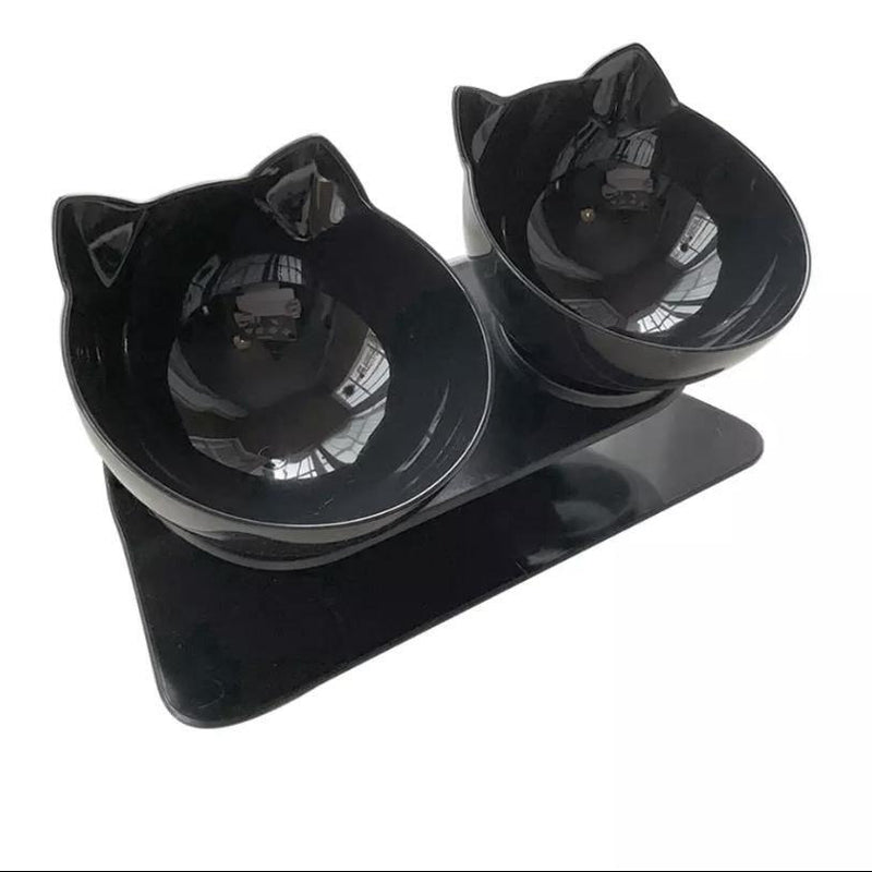 Single & Double Bowl Cat With Raised Stand Pet Food