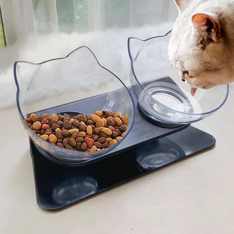 Single & Double Bowl Cat With Raised Stand Pet Food