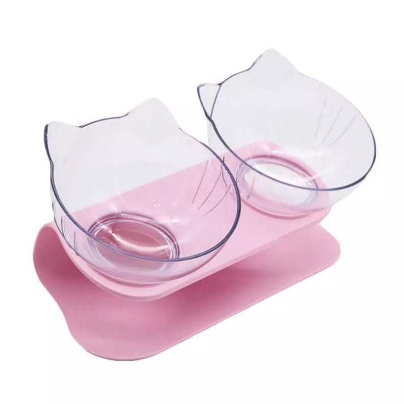 Single & Double Bowl Cat With Raised Stand Pet Food