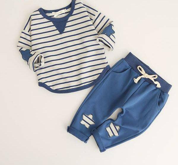 Stylish Long Sleeve Appliqué T Shirt Pants Clothing