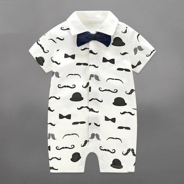 Summer Baby Boy Sailor Romper Jumpsuit White