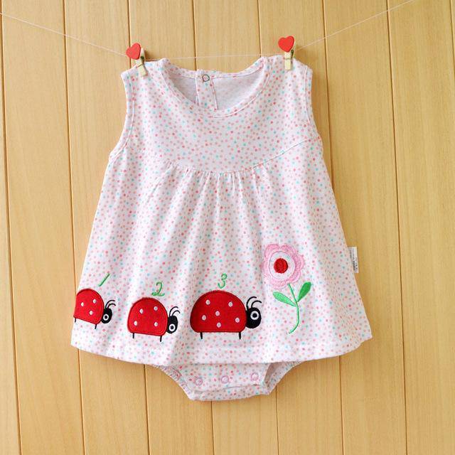 Summer Baby Girls Flower Romper Jumpsuit Light Pink
